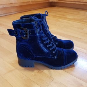 New Guess Blue Suede Boots
